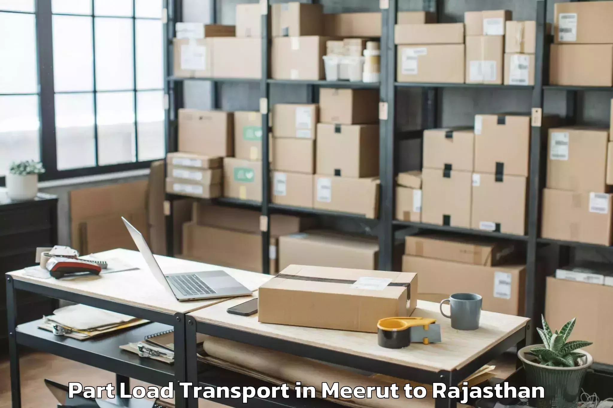 Professional Meerut to Jodhpur Airport Jdh Part Load Transport